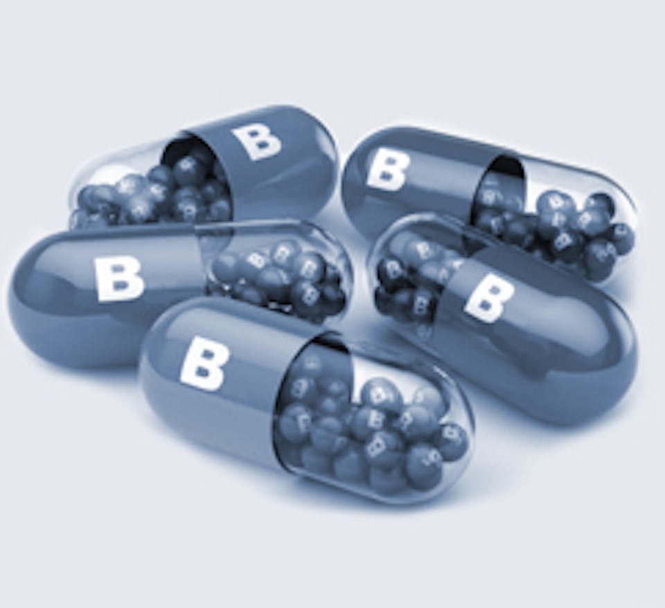 Illustrasjon av B-vitaminer som bidrar til å redusere utmattelse www.somniaplus.no